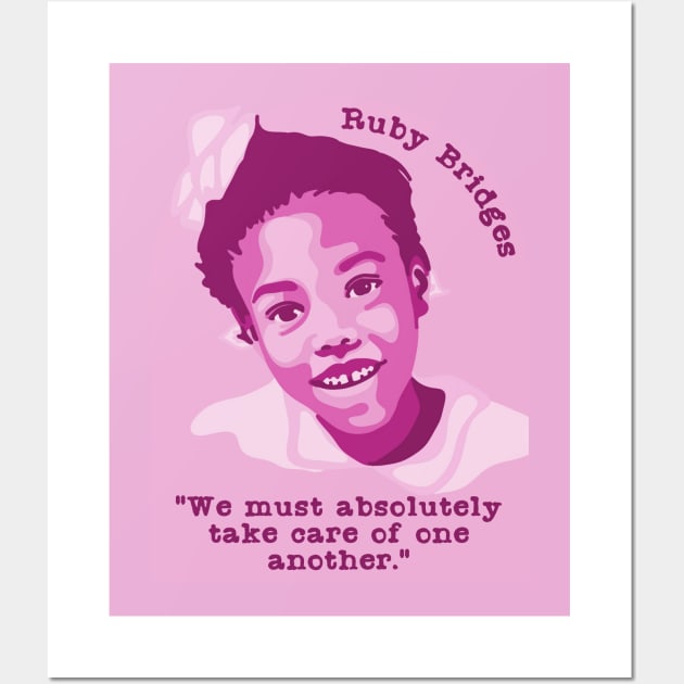 Ruby Bridges Portrait and Quote Wall Art by Slightly Unhinged